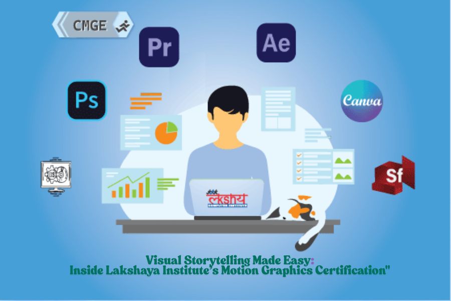 Students learning visual storytelling with motion graphics at Lakshaya Institute’s Motion Graphics Certification.