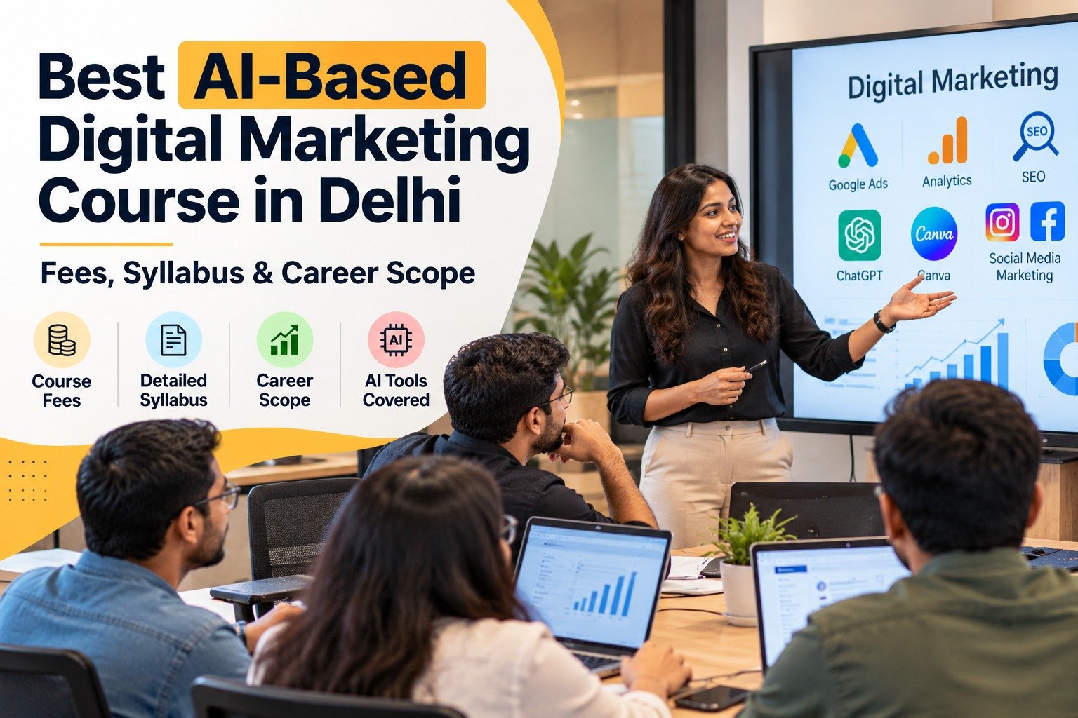 Best AI-Based Digital Marketing Course in Delhi: Fees, Syllabus & Career Scope